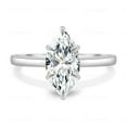 thumbnail image 1 of ESTE ORIGIN 2.00Ct Lab-Grown Marquise Diamond Ring with Hidden Halo – 6-Claw Cathedral in 10K White Gold for Women, 1 of 8