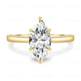 thumbnail image 1 of ESTE ORIGIN 2.00Ct Lab-Grown Marquise Diamond Ring with Hidden Halo – 6-Claw Cathedral in 10K Yellow Gold for Women, 1 of 8