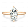 thumbnail image 1 of ESTE ORIGIN 2.00Ct Lab-Grown Marquise Diamond Ring with Hidden Halo – 6-Claw Cathedral in 18K Rose Gold for Women, 1 of 8