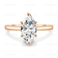 thumbnail image 1 of ESTE ORIGIN 2.00Ct Marquise Moissanite Solitaire Engagement Ring – 6-Claw Low-Set Design in 18K Rose Gold for Women, 1 of 8
