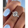 thumbnail image 1 of ESTE ORIGIN 2.00Ct Oval Cut Lab-Grown Diamond Solitaire Engagement Ring – 4 Claw Cathedral Setting, Divergent 2mm Band in 10K White Gold for Women, 1 of 7