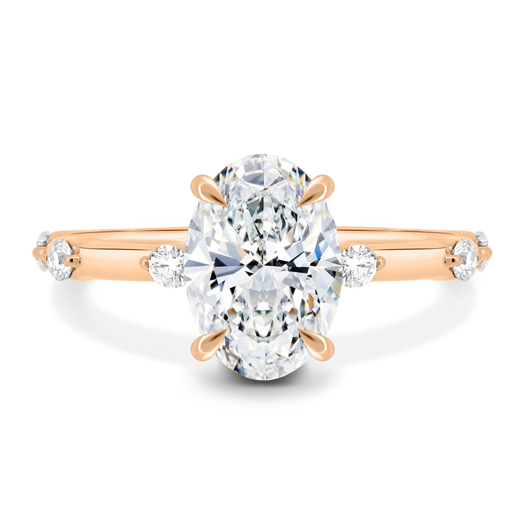 ESTE ORIGIN 2.00Ct Oval Cut Moissanite Solitaire Engagement Ring ...