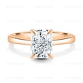 thumbnail image 1 of ESTE ORIGIN 2.40Ct Lab-Grown Radiant Diamond Solitaire Ring with Trellis Setting in 18K Rose Gold for Women, 1 of 8