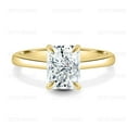 thumbnail image 1 of ESTE ORIGIN 2.40Ct Radiant Cut Moissanite Solitaire Engagement Ring with Trellis Setting in 10K Yellow Gold for Women, 1 of 8