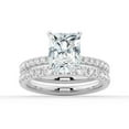 thumbnail image 1 of ESTE ORIGIN 2.5CT Radiant Cut Moissanite Engagement Ring Set – Bridal Wedding Ring Set in 18K White Gold Solitaire Stackable Ring Set for Her US 4, 1 of 10