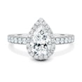 thumbnail image 1 of ESTE ORIGIN 2.62Ct Lab-Grown Diamond Pear Cut Halo Engagement Ring in 10K White Gold for Women's, 1 of 8