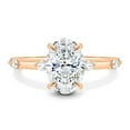 thumbnail image 1 of ESTE ORIGIN 2.00Ct Oval Cut Lab-Grown Diamond Solitaire Engagement Ring – Hidden Halo & Accent Stones in 14K Rose Gold for Women, 1 of 7