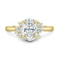 thumbnail image 1 of ESTE ORIGIN 2CT Oval Solitaire Engagement Ring with Accent Stones in Tapered Band 10K Yellow Gold Wedding Ring for Her US 4., 1 of 8