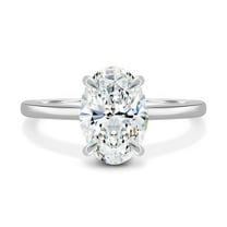 ESTE ORIGIN 2ct Oval Lab-Grown Diamond Engagement Ring in 10K White Gold Wedding Ring for Women 10.