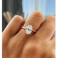 thumbnail image 1 of ESTE ORIGIN 2ct Oval Moissanite Diamond Engagement Ring in 14K Rose Gold Wedding Ring for Women 10.5., 1 of 7