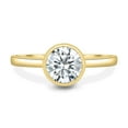 thumbnail image 1 of ESTE ORIGIN 2.00Ct Round Cut Minimalist Bezel-Set Lab-Grown Diamond Solitaire Engagement Ring in 18K Yellow Gold for Women, 1 of 7