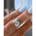 thumbnail image 1 of ESTE ORIGIN 3.00 Ct Lab-Grown Diamond Toi et Moi Pear & Marquise Ring in 14K White Gold for Women's, 1 of 7
