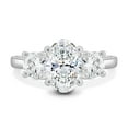 thumbnail image 1 of ESTE ORIGIN 3.2ct Oval Lab-Grown Diamond Three-Stone Engagement Ring in 18K White Gold Wedding Band for Her is US 8.5., 1 of 7