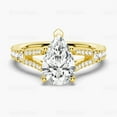 thumbnail image 1 of ESTE ORIGIN 3.5 CT Pear Shape Moissanite Solitaire Engagement Ring, Moissanite Pear Shape Gold Ring for Women, 14K Yellow Gold, US 7.5, 1 of 4