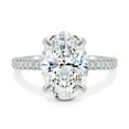 thumbnail image 1 of ESTE ORIGIN 4.85CT Oval Moissanite Solitaire Engagement Ring in 18K White Gold for Women US 7, 1 of 8