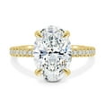 thumbnail image 1 of ESTE ORIGIN 4.85CT Oval Moissanite Solitaire Engagement Ring in 18K Yellow Gold for Women US 4, 1 of 8