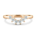 thumbnail image 1 of ESTE ORIGIN Curved Moissanite Wedding Ring – 0.38Ct, 6 Stone Half Eternity Band in 10K Rose Gold for Women, 1 of 8
