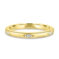 thumbnail image 1 of ESTE ORIGIN Lab-Grown Cluster Wedding Ring – 0.10Ct Hammer Set Round Diamond Band in 10K Yellow Gold for Women, 1 of 6