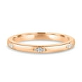 thumbnail image 1 of ESTE ORIGIN Moissanite Cluster Wedding Ring – 0.10Ct Hammer Set Round Stones Band in 18K Rose Gold for Women, 1 of 6