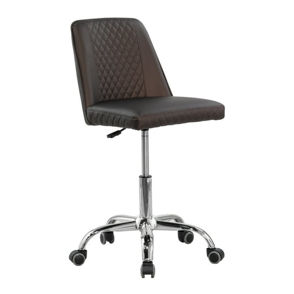 ESTELLE Office Desk Chair Armless, 18"-24" Adjustable Height for Home Office, Conference Room, Bar, Waiting Area, Coffee Diamond