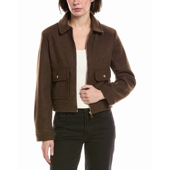 ESTELLINA womens  Jacket, m, Brown