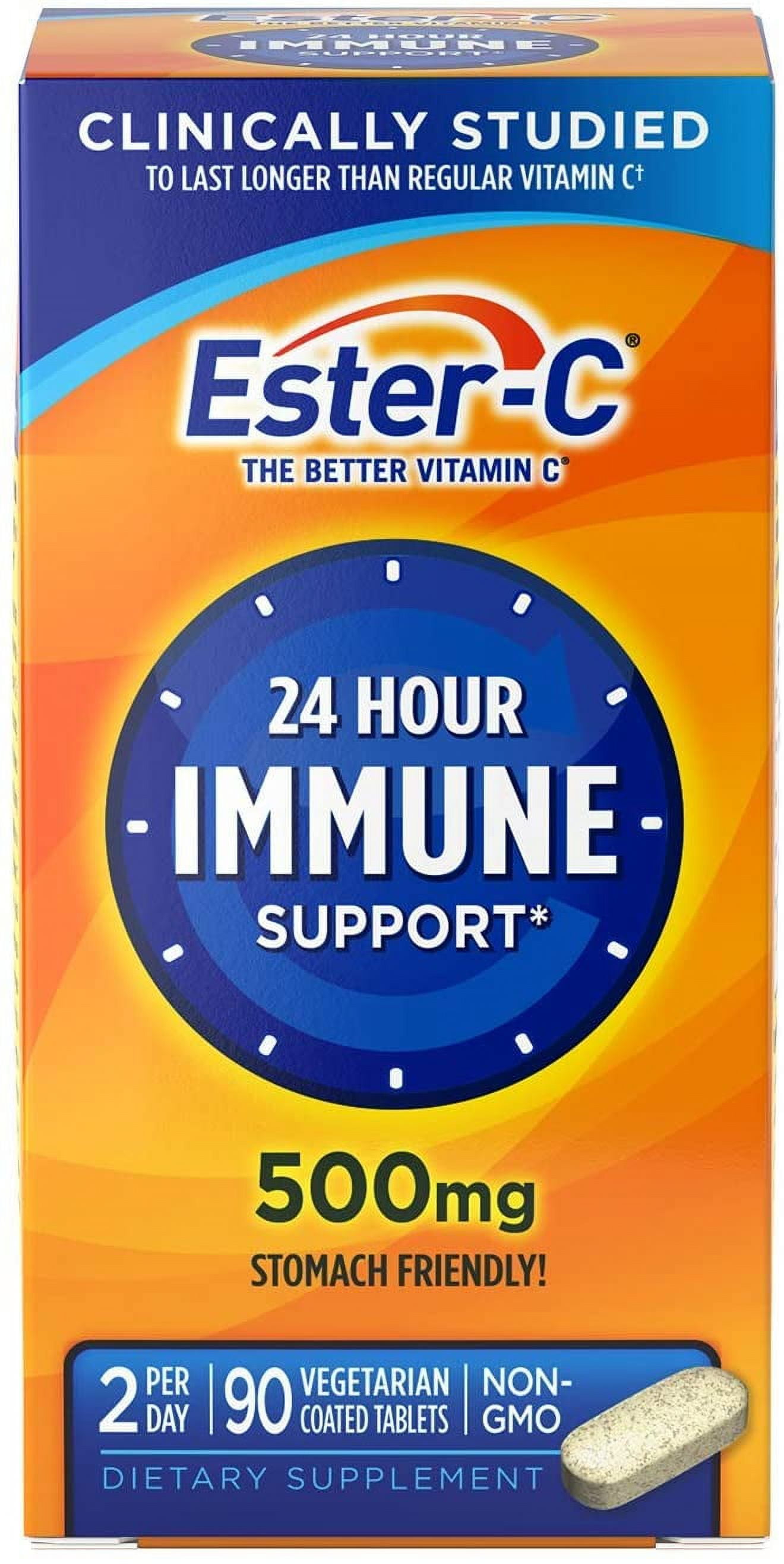 EsterC Vitamin C Tablets, 500mg, Pack of 90 Dietary Supplement