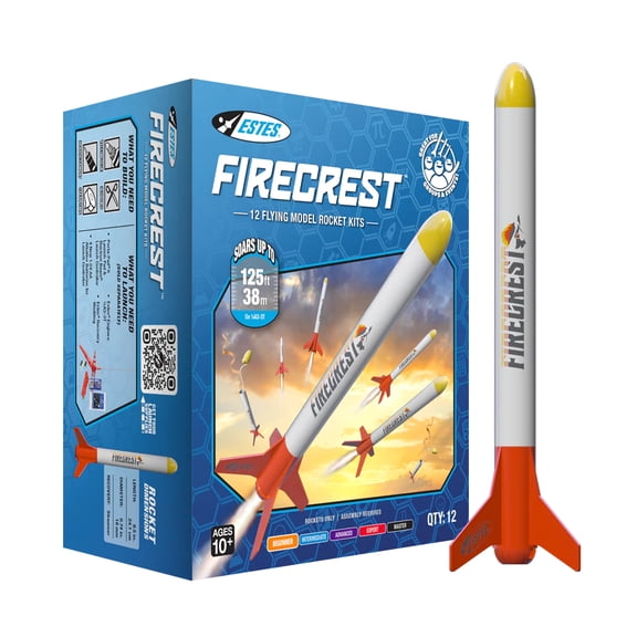 ESTES FIRECREST (12) FLYING MODEL ROCKET KIT BULK PACK BEGINNER EST5334