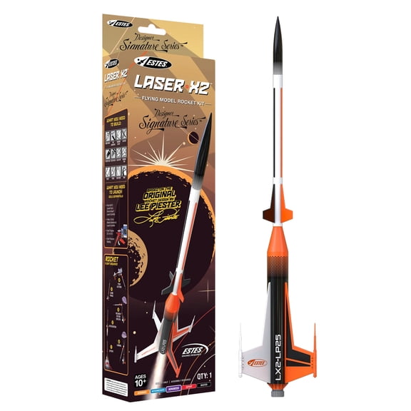 ESTES LASER X2 FLYING MODEL ROCKET KIT SKILL ADVANCED EST7320
