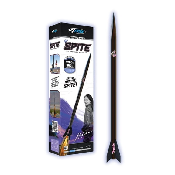 ESTES LIL' SPITE PRO SERIES MODEL ROCKET INTERMEDIATE DESIGNED BY XYLA FOXLIN EST9737