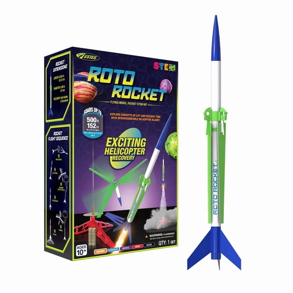 ESTES ROTO ROCKET STEM ROCKET LAUNCH KIT - INCLUDES EVERYTHING NEEDED TO FLY - EST0648