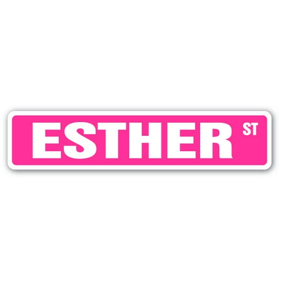 ESTHER Street Sign Childrens Name Room Sign | Indoor/Outdoor | 24" Wide