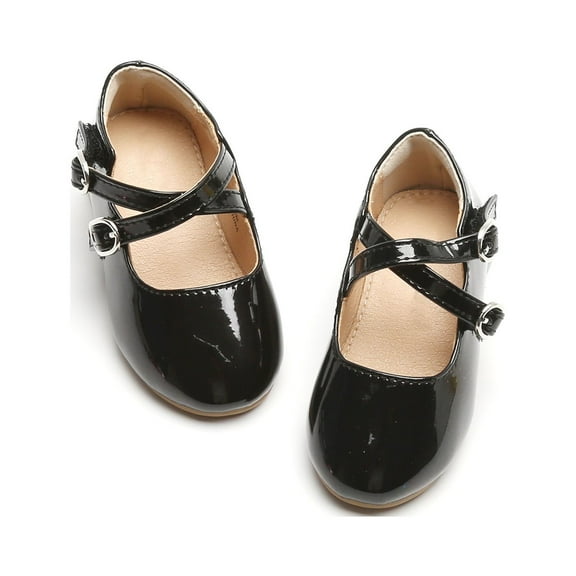 ESTINE Girl's Toddler/Little Kid Ballet Mary Jane Dress Shoes (AG246 Black/Little Kid 13M)