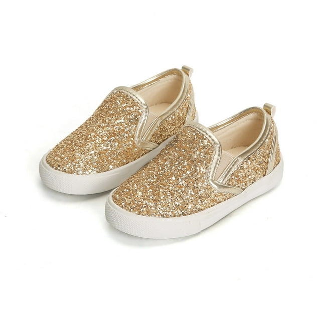 ESTINE Toddler Girl Glitter Dress Shoes Female Slip-on Casual Sneaker ...