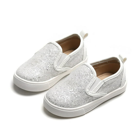 ESTINE Toddler Girl Glitter Dress Shoes Female Slip-on Casual Sneaker 4M