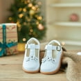 thumbnail image 1 of ESTINE Toddler Girl Mary Jane Dress Shoes-Girls School Uniform Oxford for Wedding Party(E385-White,13M), 1 of 5