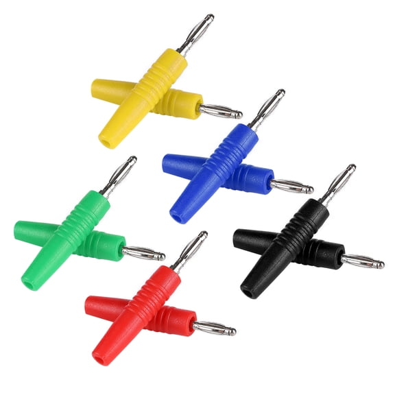 ESTINK 2mm Banana Plug,10Pcs U49 2mm Banana Plug Wire Banana Jack For Electrical Testing Red Black Yellow Green Blue,Electrical Accessory