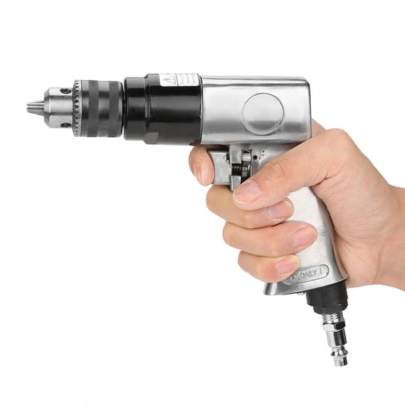 ESTINK 3/8 1700rpm High-speed Pneumatic Drill Reversible Rotation Air Drill Tool for Hole Drilling, Pneumatic Drilling Tool, Reversible Air Drill