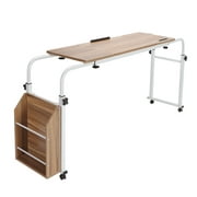 ESTINK Adjustable Overbed Table with Wheels Multifunction Mobile Over Bed Desk Laptop Cart Computer Desk Rolling Study Table