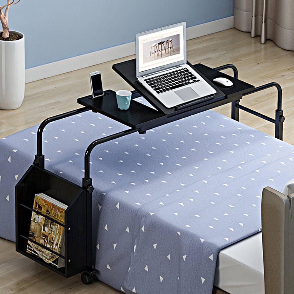 Rolling over bed discount adjustable laptop table