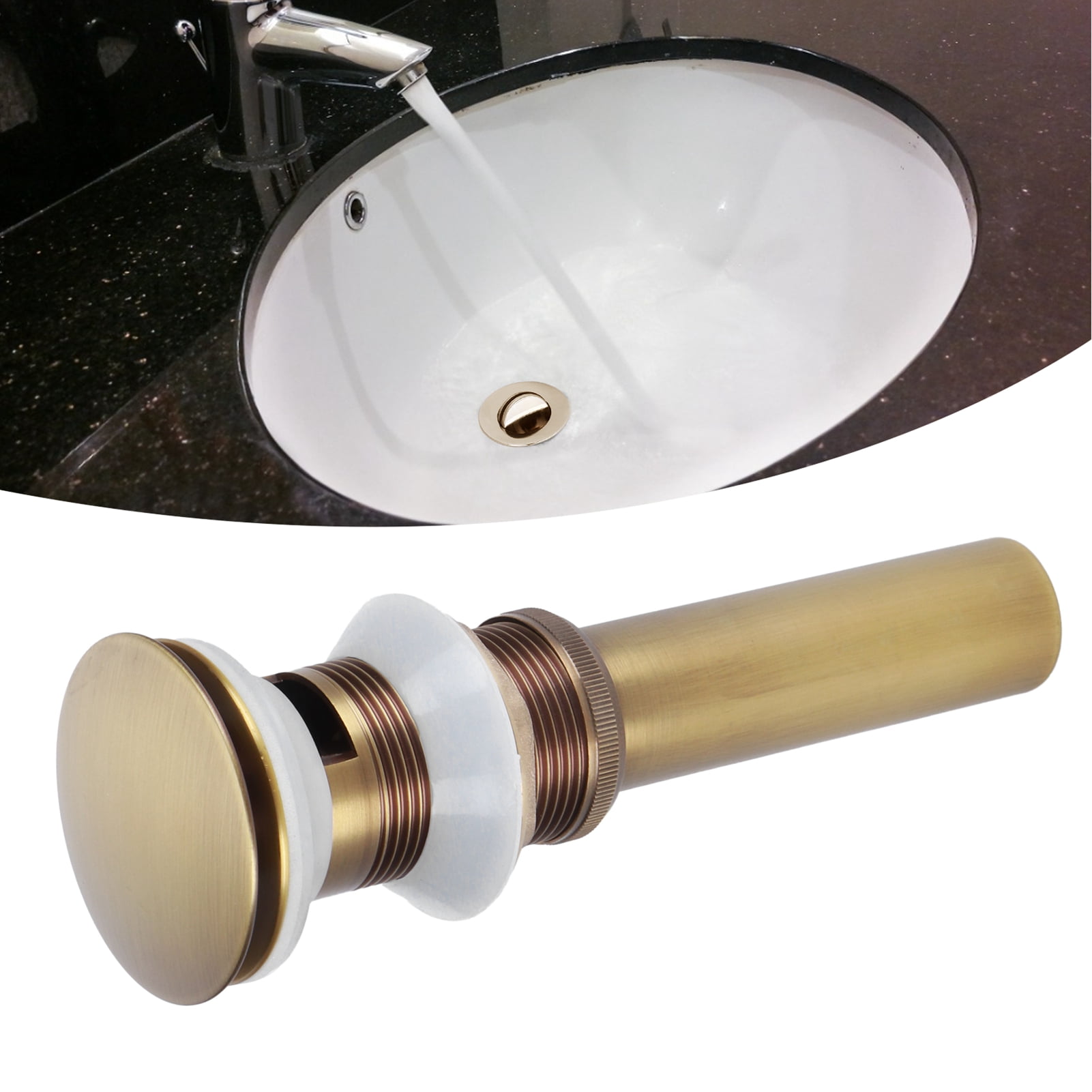 ESTINK Bathtub Plug, Does Not Require A Lifting Lever Tub Overflow