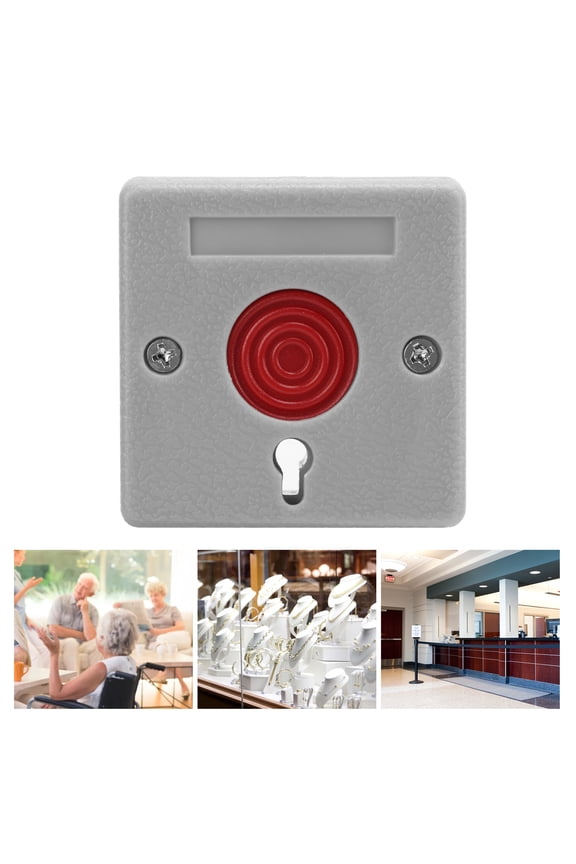 ESTINK Button Alarm,Panic Button ABS Anti Theft Safe Emergency Equipment For Nursing Homes Banks,Outdoor Alarm