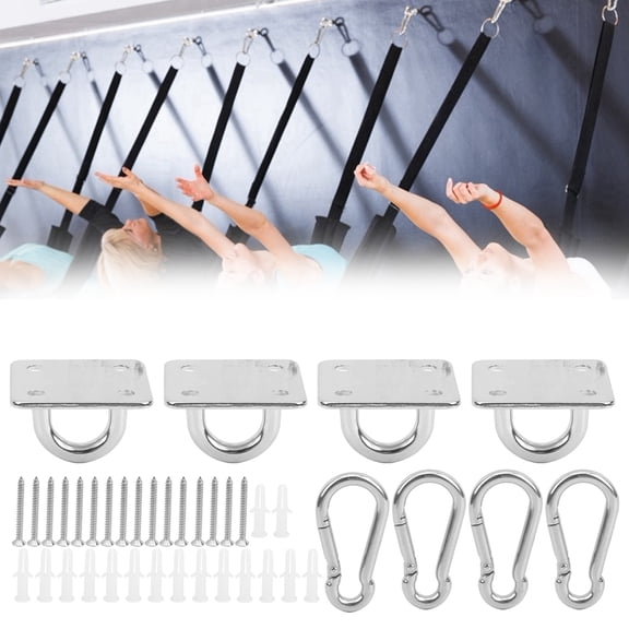 ESTINK Hammock Accessory,Hammock Oval Buckle,Stainless Steel Suspended Ceiling Wall Mount Hanging Plate Fixed Hook Buckle For Hammock