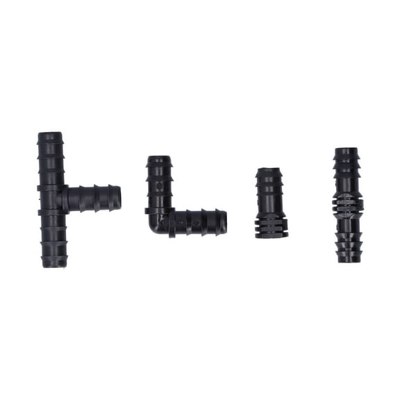 ESTINK Irrigation Supplies,32Pcs/Set Drip Irrigation Tees Connectors Kit 1/2 Tubing Set Garden Greenhouse Sprinkler System,Barbed Connector