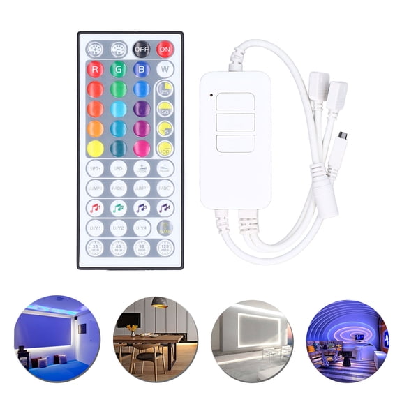 ESTINK LED RGB Controller,LED Strip Light Controller 44 Key 3 Buttons RGB Dual Mode Timing Function WIFI Light Controller DC5V To 24V,LED Remote Controller