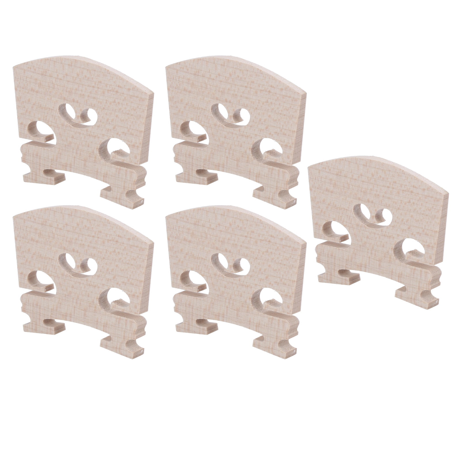 ESTINK Maple Wood Violin Bridge,5Pcs Violin Bridge Maple Wood Replacement For 4/4 Size Musical Instrument Accessories,Bridge For 4/4 Violin