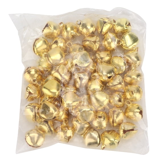 ESTINK Mini Jingle Bells, 50pcs Small Bells  Mini Tiny Iron Jingle Bells with Hole for Craft Jewelry Festival Birthday Decoration