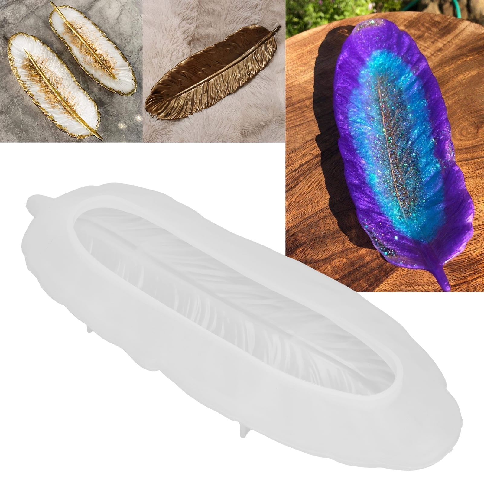 ESTINK Resin Tray Molds, Silicone Resin Molds Shaped Silicone Tray Mold Resin For Jewelry Storage Container DIY Gifts,Resin Mold Decor