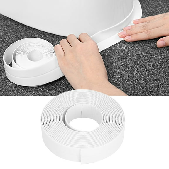 ESTINK Sealing Strip,Self-Adhesive Sealing Strip,22mm White PE Kitchen Bathroom Gaps Waterproof Sealing Strip Stovetop Toilet Sticker Tape