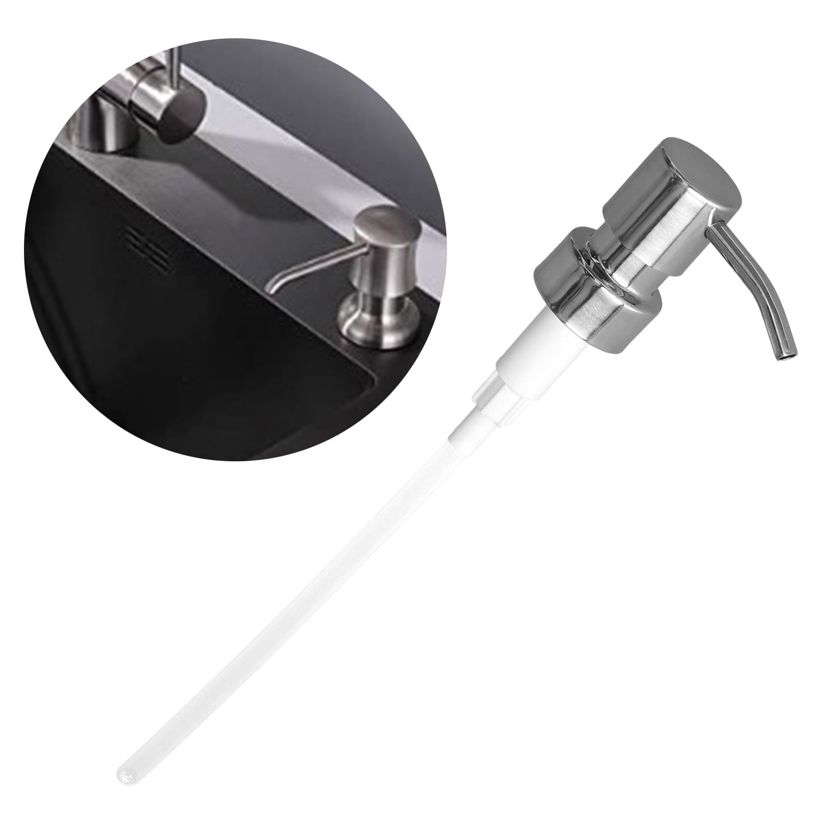 ESTINK Stainless Steel Soap Dispenser Pump Head Replacement for Liquid