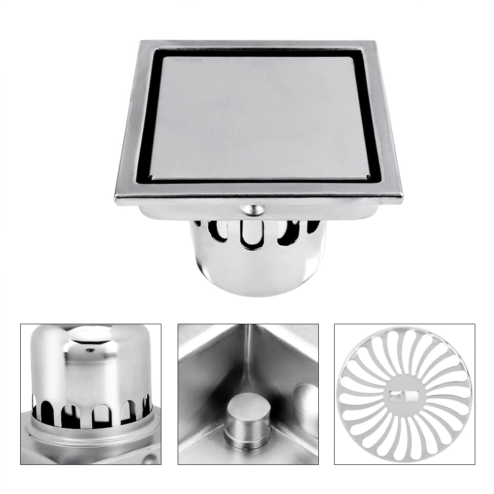 ESTINK Stainless Steel Square Shape Antiodor Bathroom Floor Drain